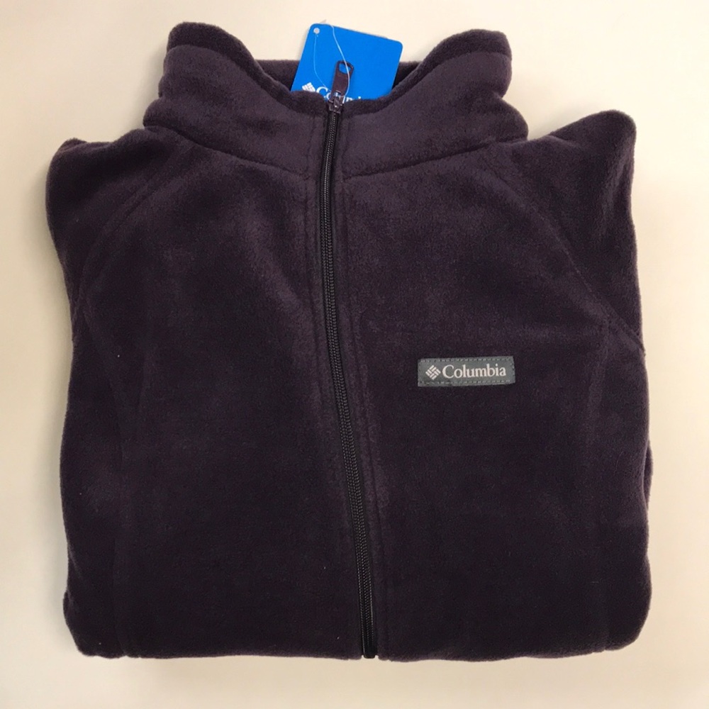 Columbia Full Zip Fleece Jacket Purple Large